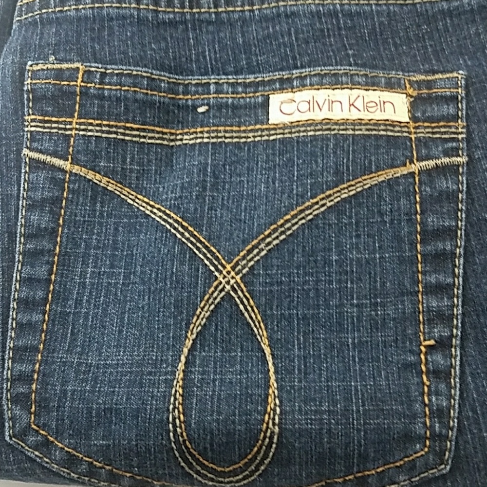 Calvin Klein Dark Wash Flare Blue Jeans